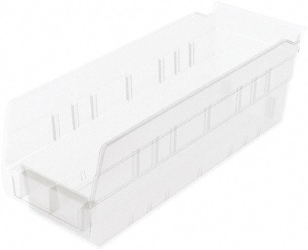 Akro-Mils - 11-5/8" Deep, Clear Hopper Shelf Bin - 4" High x 4-1/8" Wide x 11-5/8" Long - Exact Tooling