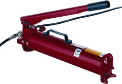 GKS - 2 Stage, 2" Piston Diam, 0.160 & 2.600 Cu In Per Stroke, Manual Hydraulic Pump - 152 Cu In Reservoir, 2-1/4" Piston Stroke, 435 psi First Stage, 7,542 psi Second Stage - Exact Tooling