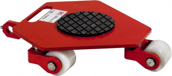 GKS - 2,200 Lb Capacity Steel Machine Dolly - 20" Long x 20.3" Wide x 3.9" High, 3.3" Wheels - Exact Tooling