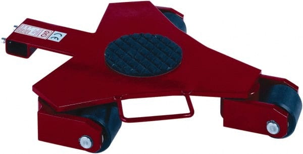 GKS - 4,400 Lb Capacity Steel Machine Dolly - 27" Long x 20.3" Wide x 4.3" High, 3.3" Wheels - Exact Tooling