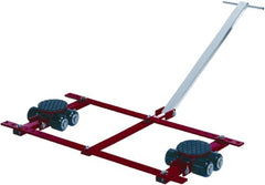 GKS - 13,200 Lb Capacity Steel Machine Dolly - 21.3" Long x 53.9" Wide x 4.3" High, 3.3" Wheels - Exact Tooling