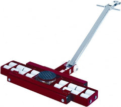 GKS - 39,600 Lb Capacity Steel Machine Dolly - 40.6" Long x 24.4" Wide x 4.3" High, 3.3" Wheels - Exact Tooling