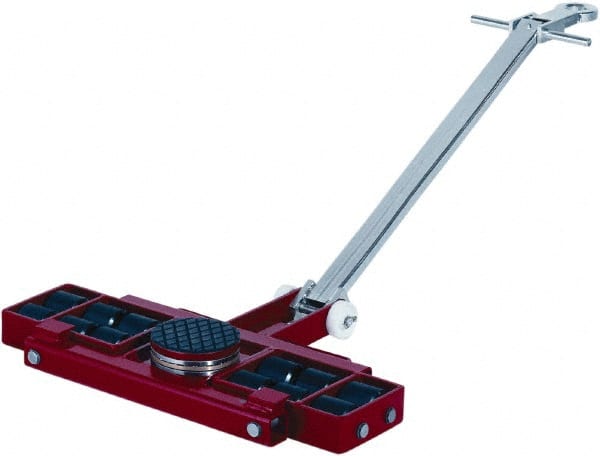 GKS - 19,800 Lb Capacity Steel Machine Dolly - 33.1" Long x 23" Wide x 4.3" High, 3.3" Wheels - Exact Tooling