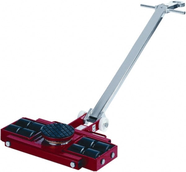 GKS - 13,200 Lb Capacity Steel Machine Dolly - 24" Long x 20-1/2" Wide x 4.3" High, 3.3" Wheels - Exact Tooling