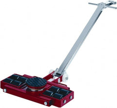 GKS - 13,200 Lb Capacity Steel Machine Dolly - 24" Long x 20-1/2" Wide x 4.3" High, 3.3" Wheels - Exact Tooling