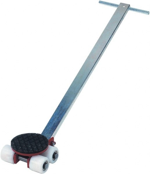 GKS - 4,400 Lb Capacity Steel Machine Dolly - 9.3" Long x 8.9" Wide x 4.3" High, 3.3" Wheels - Exact Tooling