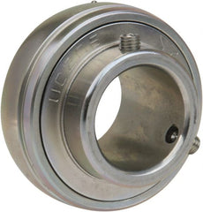 Value Collection - 5/8" ID x 1.575" OD, 2,877 Lb Dynamic Capacity, Ball Bearing Insert Insert Bearing - Zinc Chromate Plated Steel Insert, 0.512" Race Width, 1,495 Lb Static Capacity - Exact Tooling
