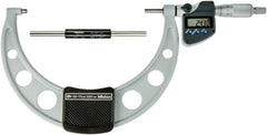 Mitutoyo - 150mm to 175mm Carbide-Tipped IP65 Coolant-Proof Electronic Outside Micrometer - Exact Tooling