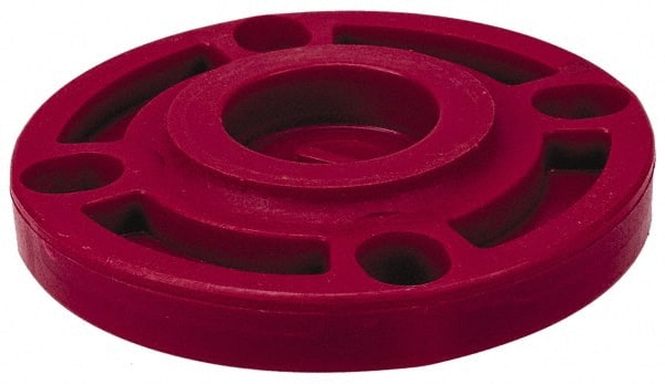 NIBCO - 2" Pipe, 6" OD, PVDF Blind Pipe Flange - Schedule 80, Red - Exact Tooling