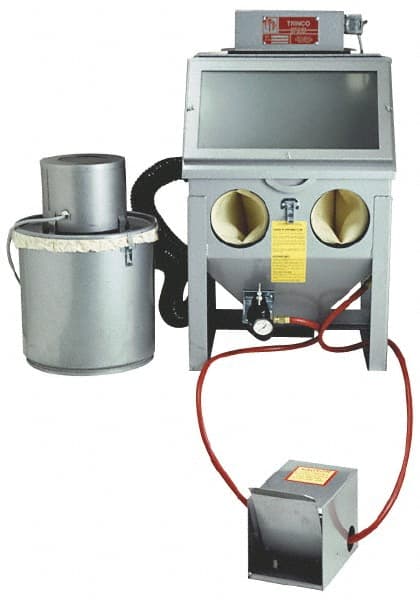 Trinco - 21" Wide x 36" High x 18-1/2" Deep Blaster with Collector - Working Dimensions 20" Wide x 18" High x 18" Deep - Exact Tooling