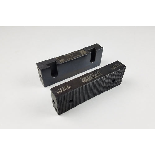 6″ Serrated Jaws 1 × 2 - Exact Tooling