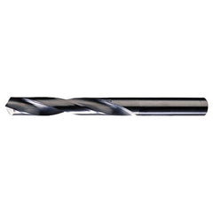 ‎#30 Dia. × 0.128″ Shank × 1-1/4″ Flute Length × 2-1/4″ OAL, 118°, Bright, 2xD Flute, Round Solid Carbide Drill - Exact Tooling
