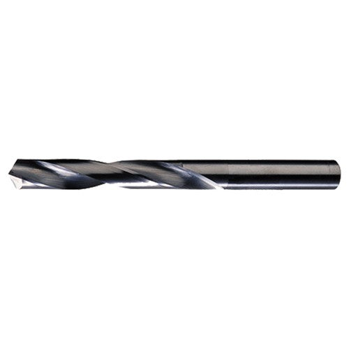 ‎#7 Dia. × 0.201″ Shank × 1-3/4″ Flute Length × 3″ OAL, 118°, Bright, 2xD Flute, Round Solid Carbide Drill - Exact Tooling
