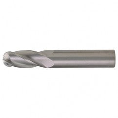 ‎3/8″ Dia. × 3/8″ Shank × 1-1/2″ DOC × 6″ OAL, Carbide TiCN, Spiral , 4 Flute, CW Helix, Round, Ballnose End Mill - Exact Tooling