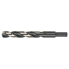 31/64 RHS / RHC HSS 135 Degree Split Point Heavy Duty Jobber Length Drill - Black & Gold - Exact Tooling