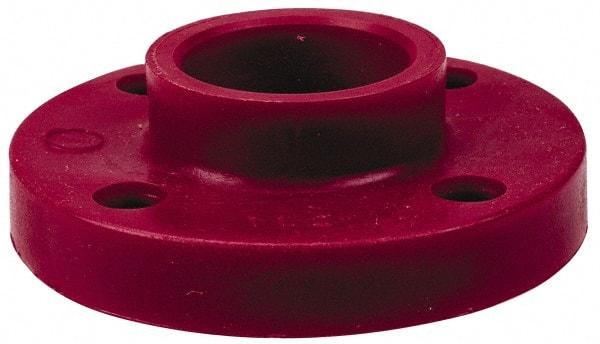 NIBCO - 3" Pipe, 7-1/2" OD, PVDF Socket Pipe Flange - Schedule 80, Red - Exact Tooling