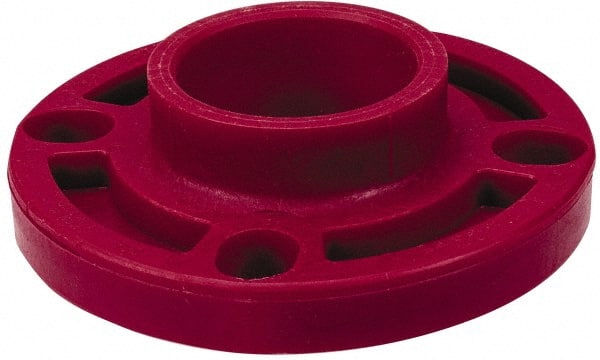 NIBCO - 2" Pipe, 6" OD, PVDF Socket Pipe Flange - Schedule 80, Red - Exact Tooling