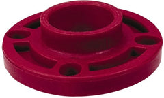 NIBCO - 2" Pipe, 6" OD, PVDF Socket Pipe Flange - Schedule 80, Red - Exact Tooling