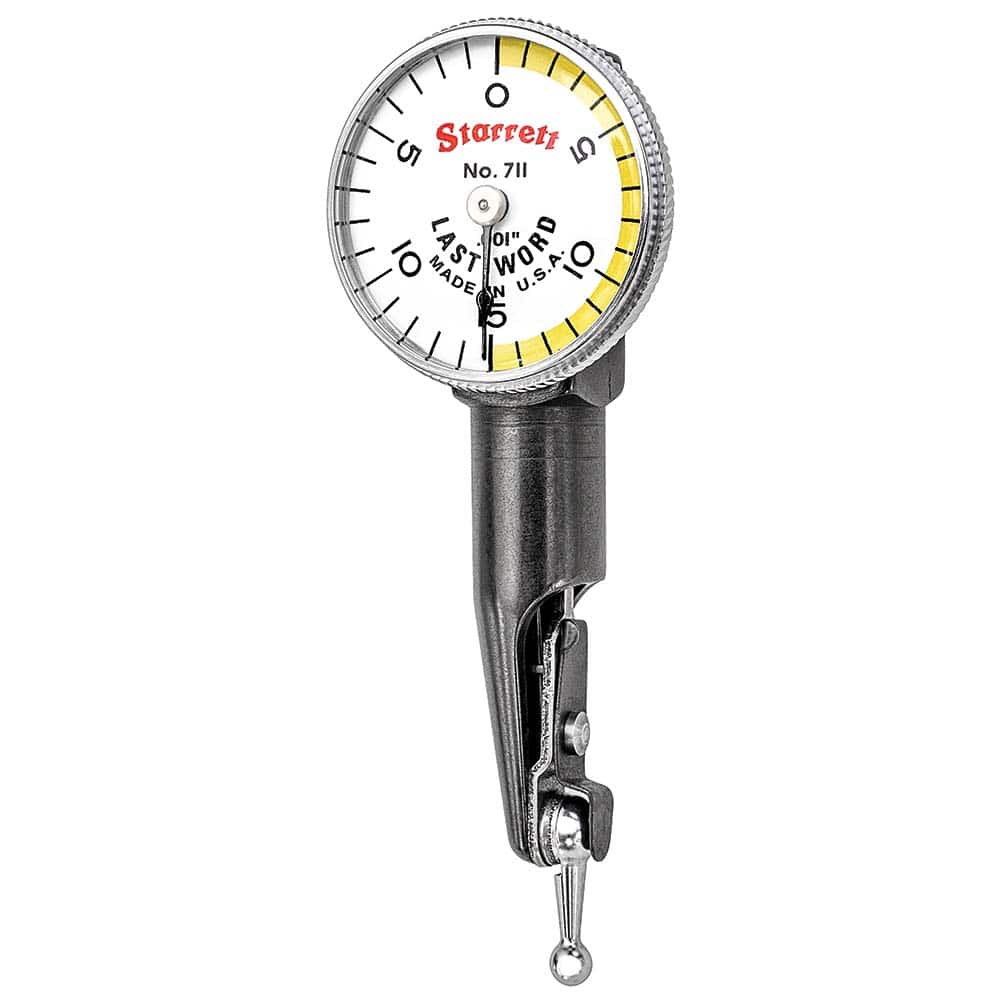 Starrett - Dial Test Indicators; Maximum Measurement (Decimal Inch): 0.0300 ; Dial Graduation (Decimal Inch): 0.001000 ; Dial Reading: 0-15-0 ; Dial Diameter (Inch): 1.00 ; Dial Diameter (mm): 25.00 ; Style: Test Indicator - Exact Tooling