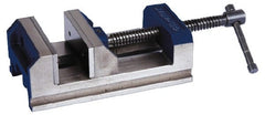Gibraltar - 6" Jaw Opening Capacity x 2" Throat Depth, Horizontal Drill Press Vise - 6" Wide x 2" High Jaw, Stationary Base, Standard Speed, 11-15/16" OAL x 3-1/2" Overall Height - Exact Tooling