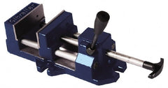 Gibraltar - 6" Jaw Opening Capacity x 1-5/8" Throat Depth, Horizontal Drill Press Vise - 6" Wide Jaw, Stationary Base, Standard Speed, 14-5/8" OAL x 4-1/2" Overall Height, Cast Iron - Exact Tooling