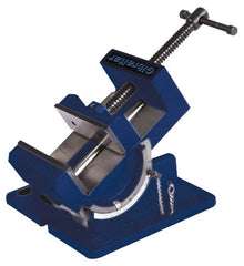 Gibraltar - 3" Jaw Width, 3" Jaw Opening Capacity, Angle Stationary Machine Vise - Manual Operation, 1 Station, 8-5/8" Long x 4-1/8" High x 1-1/8" Deep, 1-1/8" Jaw Height - Exact Tooling