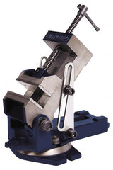 Gibraltar - 6" Jaw Width, 6" Jaw Opening Capacity, Angle Swivel Machine Vise - Manual Operation, 1 Station, 17-3/4" Long x 7-7/16" High x 2" Deep, 2" Jaw Height - Exact Tooling