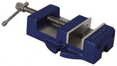 Gibraltar - 4-1/2" Jaw Width, 4" Jaw Opening Capacity, Horizontal Stationary Machine Vise - Manual Operation, 1 Station, 11-1/2" Long x 2-3/8" High x 1-1/4" Deep, 1-1/4" Jaw Height - Exact Tooling