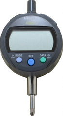 Mitutoyo - 0 to 12.7mm Range, 0.00005" Graduation, Electronic Drop Indicator - Lug-on-center Back, Accurate to 0.0001", English & Metric System, LCD Display - Exact Tooling