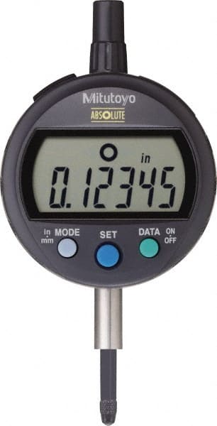 Mitutoyo - 0 to 25.4mm Range, 0.00005" Graduation, Electronic Drop Indicator - Lug Back, Accurate to 0.0001", LCD Display - Exact Tooling