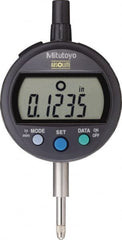 Mitutoyo - 0 to 12.7mm Range, 0.0005" Graduation, Electronic Drop Indicator - Lug Back, Accurate to 0.001", LCD Display - Exact Tooling