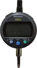 Mitutoyo - 0 to 12.7mm Range, 0.0005" Graduation, Electronic Drop Indicator - Flat Back, Accurate to 0.001", English & Metric System, LCD Display - Exact Tooling