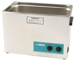 CREST ULTRASONIC - Bench Top Water-Based Ultrasonic Cleaner - 7 Gal Max Operating Capacity, Stainless Steel Tank, 368.3mm High x 533.4mm Long x 323.85mm Wide, 117 Input Volts - Exact Tooling