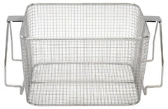 CREST ULTRASONIC - Stainless Steel Parts Washer Basket - 7" High x 215.9mm Wide x 11" Long, Use with Ultrasonic Cleaners - Exact Tooling