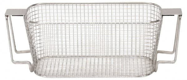 CREST ULTRASONIC - Stainless Steel Parts Washer Basket - 88.9mm High x 127mm Wide x 228.6mm Long, Use with Ultrasonic Cleaners - Exact Tooling
