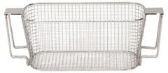CREST ULTRASONIC - Stainless Steel Parts Washer Basket - 88.9mm High x 127mm Wide x 228.6mm Long, Use with Ultrasonic Cleaners - Exact Tooling
