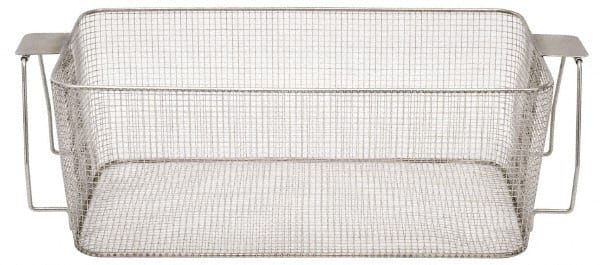 CREST ULTRASONIC - Stainless Steel Parts Washer Basket - 177.8mm High x 273.05mm Wide x 482.6mm Long, Use with Ultrasonic Cleaners - Exact Tooling