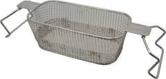 CREST ULTRASONIC - Stainless Steel Parts Washer Basket - 88.9mm High x 127mm Wide x 228.6mm Long, Use with Ultrasonic Cleaners - Exact Tooling