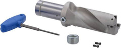Iscar - 3-3/4" Max Drill Depth, 2xD, 1-7/8" Diam, Indexable Insert Drill - 2 Inserts, 1-1/2" Shank Diam, Straight Shank - Exact Tooling