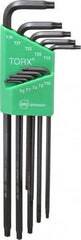 Wiha - 10 Piece T6 to T30 Alloy Steel L-Key Long Arm Torx Key Set - T6, T7, T8, T9, T10, T15, T20, T25, T27, T30 Torx Size - Exact Tooling