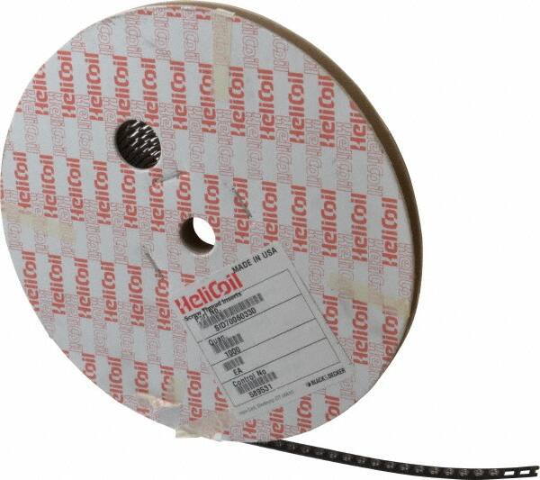 Heli-Coil - #8-32 UNC, 0.164" OAL, Free Running Helical Insert - 3-1/2 Free Coils, Tanged, 304 Stainless Steel, 1D Insert Length - Exact Tooling