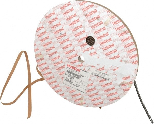 Heli-Coil - #8-32 UNC, 0.246" OAL, Free Running Helical Insert - 6 Free Coils, Tanged, 304 Stainless Steel, 1-1/2D Insert Length - Exact Tooling