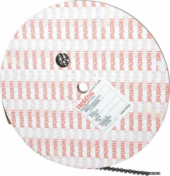 Heli-Coil - #8-32 UNC, 0.328" OAL, Free Running Helical Insert - 8-3/8 Free Coils, Tanged, 304 Stainless Steel, 2D Insert Length - Exact Tooling