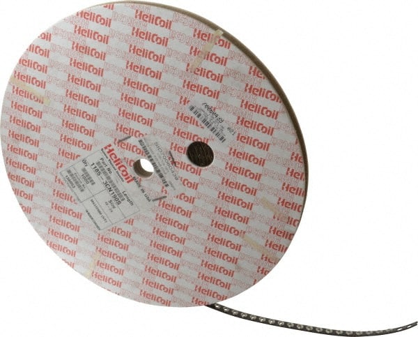 Heli-Coil - #10-24 UNC, 0.19" OAL, Free Running Helical Insert - 2-7/8 Free Coils, Tanged, 304 Stainless Steel, 1D Insert Length - Exact Tooling