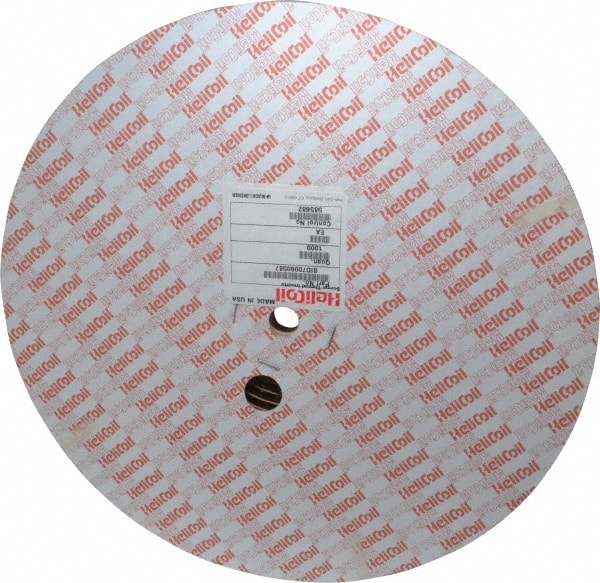 Heli-Coil - 1/4-20 UNC, 1/4" OAL, Free Running Helical Insert - 3-3/8 Free Coils, Tanged, 304 Stainless Steel, 1D Insert Length - Exact Tooling