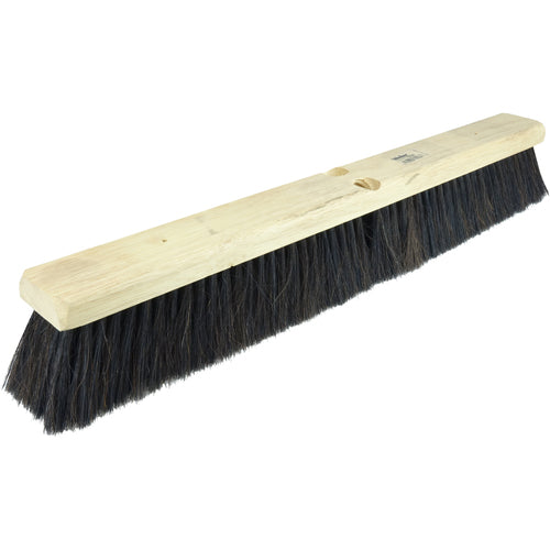 18″ Medium Sweep Floor Brush, Horsehair and Polystyrene Border w/Black Polypropylene - Exact Tooling