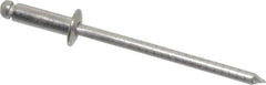 RivetKing - Size 44 Dome Head Stainless Steel Open End Blind Rivet - Stainless Steel Mandrel, 0.188" to 1/4" Grip, 1/4" Head Diam, 0.129" to 0.133" Hole Diam, 0.4" Length Under Head, 1/8" Body Diam - Exact Tooling