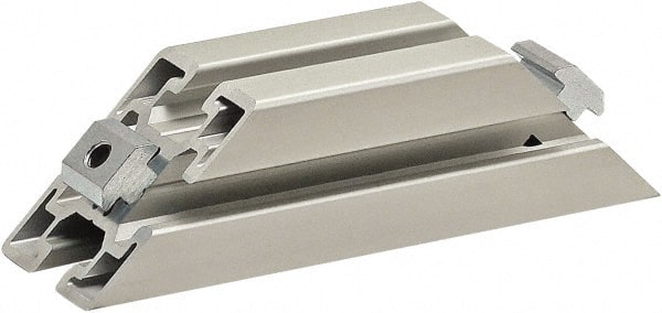 80/20 Inc. - 40mm Wide, Open Shelving Accessory/Component - Aluminum, Clear Anodized Finish, 160mm Long, Use with 4545 - Exact Tooling