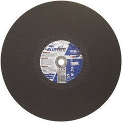 Norton - 20" 30 Grit Zirconia Alumina Cutoff Wheel - 5/32" Thick, 1" Arbor, 2,710 Max RPM, Use with Stationary Tools - Exact Tooling