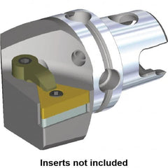 Kennametal - Left Hand Cut, Size KM40, TN.. Insert Compatiblity, Modular Turning & Profiling Cutting Unit Head - 27mm Ctr to Cutting Edge, 40mm Head Length, Through Coolant, Series M-Clamping - Exact Tooling